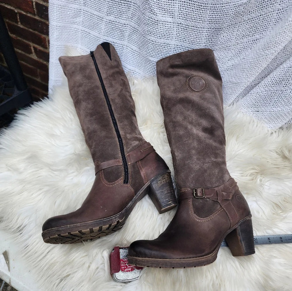 Remonte mocha suede heeled boots 9.5 - Picture 12 of 16